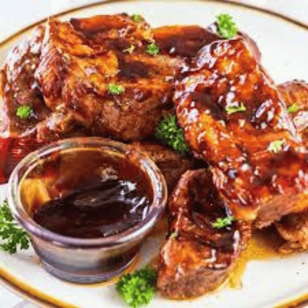 Simmered Pork Ribs with Sweet & Sour sauce